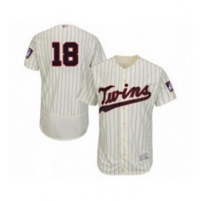 Mens Minnesota Twins 18 Mitch Garver Cream Alternate Flex Base Authentic Collection Baseball Jersey