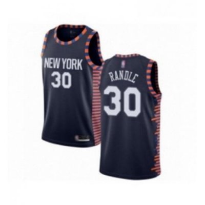 Womens New York Knicks 30 Julius Randle Swingman Navy Blue Basketball Jersey 2018 19 City Edition