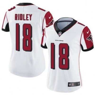 Womens Nike Atlanta Falcons 18 Calvin Ridley White Vapor Untouchable Elite Player NFL Jersey