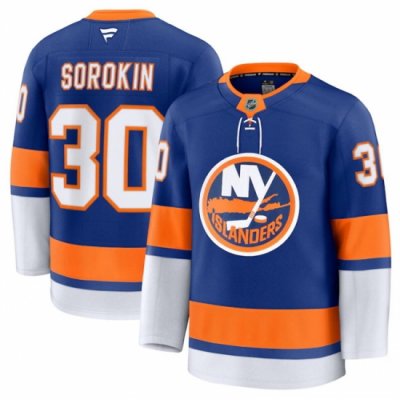 Men New York Islanders 30 Ilya Sorokin Royal 2024 25 Home Stitched Hockey Jersey