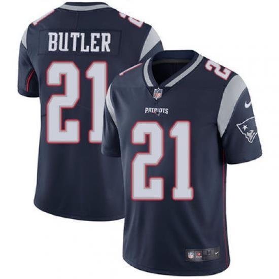 Nike Patriots #21 Malcolm Butler Navy Blue Team Color Mens Stitched NFL Vapor Untouchable Limited Jersey