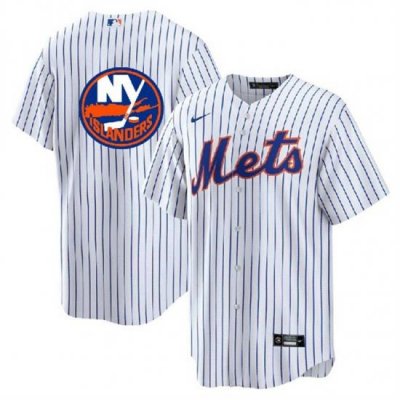 Men NeW York Mets  26 Islanders White Cool Base Stitched Baseball Jersey