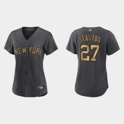 Women Giancarlo Stanton NeW York Yankees 2022 Mlb All Star Game Replica Charcoal Jersey