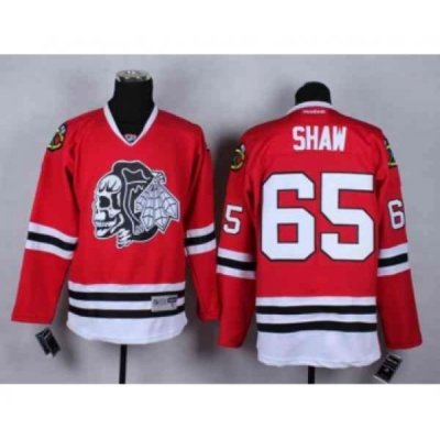 nhl jerseys chicago blackhawks #65 shaw red-1[the skeleton head]