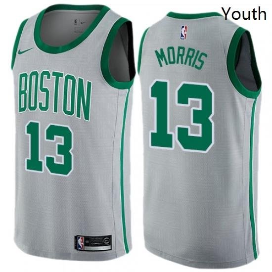 Youth Nike Boston Celtics 13 Marcus Morris Swingman Gray NBA Jersey City Edition