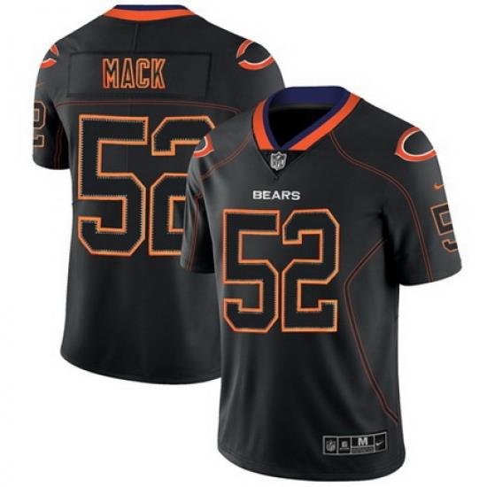 Nike Bears #52 Khalil Mack Lights Out Black Mens Stitched NFL Limited Rush Jersey