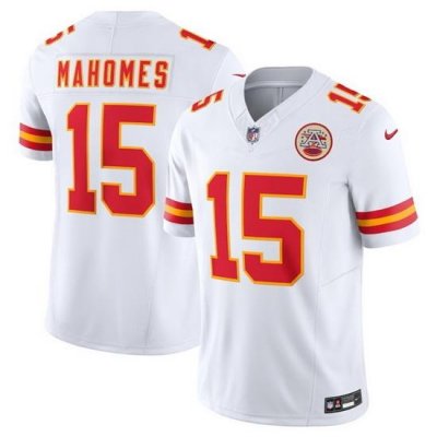 Men Kansas City Chiefs 15 Patrick Mahomes White 2023 F.U.S.E. Vapor Untouchable Limited Stitched Jersey