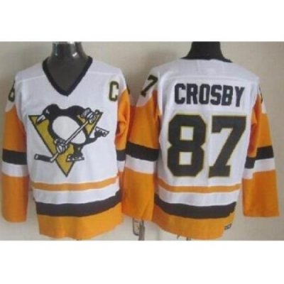 Pittsburgh Penguins 87 Sidney Crosby White NHL Jerseys