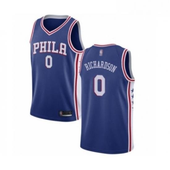 Youth Philadelphia 76ers 0 Josh Richardson Swingman Blue Basketball Jersey Icon Edition