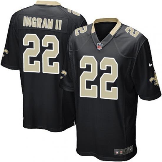 Youth Nike Saints #22 Mark Ingram II Black Team Color Stitched NFL Elite Jersey