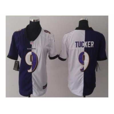 Nike Women Jerseys Baltimore Ravens #9 Tucker white-purple[split]