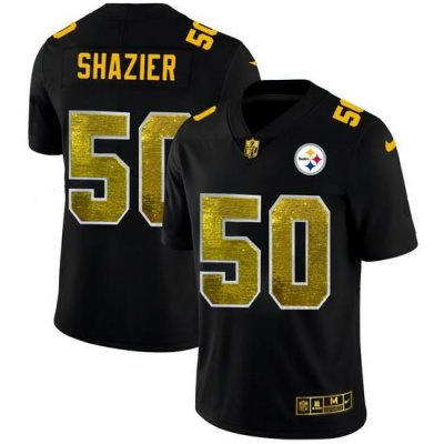 Pittsburgh Steelers 50 Ryan Shazier Men Black Nike Golden Sequin Vapor Limited NFL Jersey