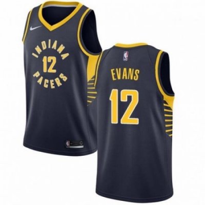 Mens Nike Indiana Pacers 12 Tyreke Evans Swingman Navy Blue NBA Jersey Icon Edition