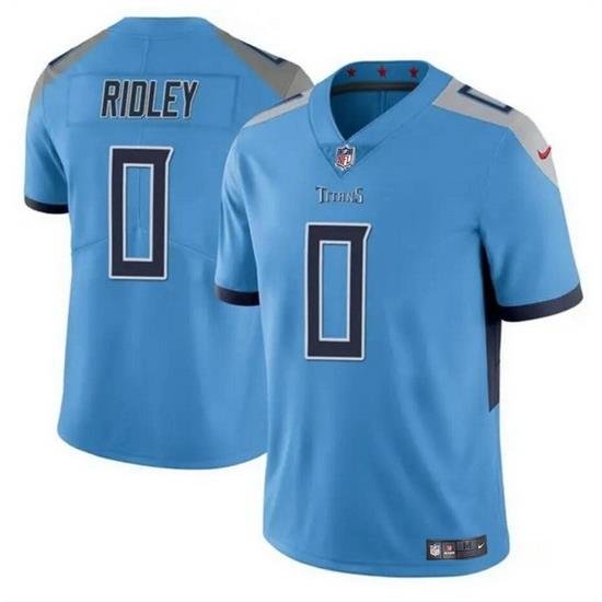 Men Tennessee Titans 0 Calvin Ridley Blue Vapor Limited Stitched Football Jersey