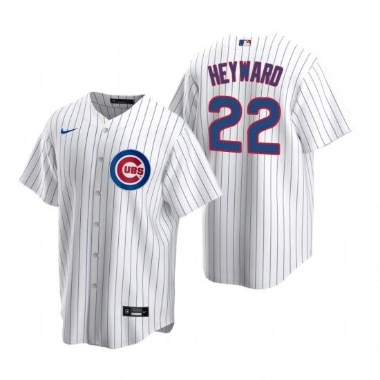 Mens Nike Chicago Cubs 22 Jason HeyWard White Home Stitched Baseball Jerse