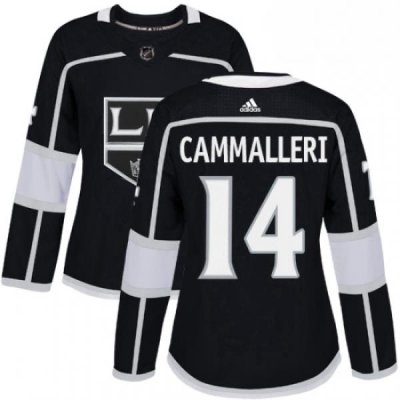 Womens Adidas Los Angeles Kings 14 Mike Cammalleri Authentic Black Home NHL Jersey