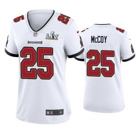 Women Lesean Mccoy Buccaneers White Super Bowl Lv Game Jersey