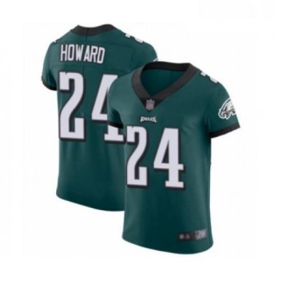 Mens Philadelphia Eagles 24 Jordan Howard Midnight Green Team Color Vapor Untouchable Elite Player Football Jersey