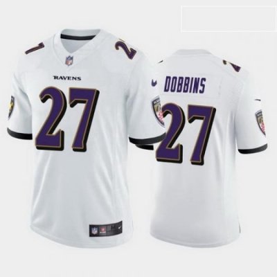 men j.k. dobbins baltimore ravens white vapor limited jersey