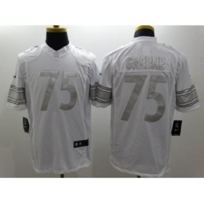 Nike pittsburgh steelers 75 Joe Greene White Game Platinum NFL Jersey