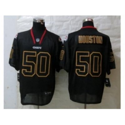 Nike Kansas City Chiefs 50 Justin Houston Black Elite Lights Out NFL Jersey