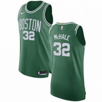 Mens Nike Boston Celtics 32 Kevin Mchale Authentic GreenWhite No Road NBA Jersey Icon Edition