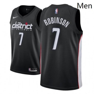 Men NBA 2018 19 Washington Wizards 7 Devin Robinson City Edition Black Jersey