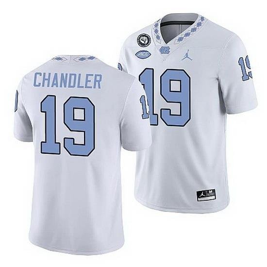 North Carolina Tar Heels Ty Chandler White Game Football Replica Jersey