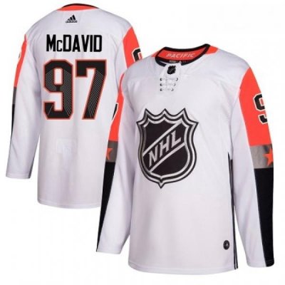 Youth Adidas Edmonton Oilers 97 Connor McDavid Authentic White 2018 All Star Pacific Division NHL Jersey