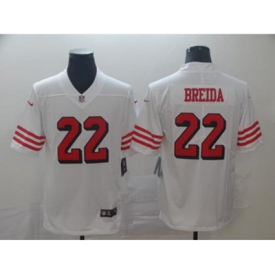 Men's San Francisco 49ers Matt Breida 22 White Nike Scarlet Player Limited Jersey