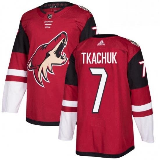 Mens Adidas Arizona Coyotes 7 Keith Tkachuk Premier Burgundy Red Home NHL Jersey