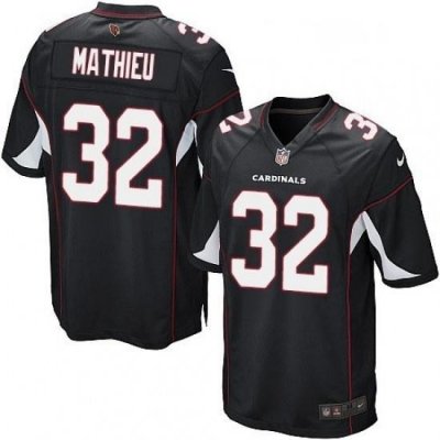 Men Nike Arizona Cardinals 32 Tyrann Mathieu Game Black Alternate NFL Jersey