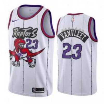 Men Raptors #23 Fred VanVleet white Throwback NBA Jersey