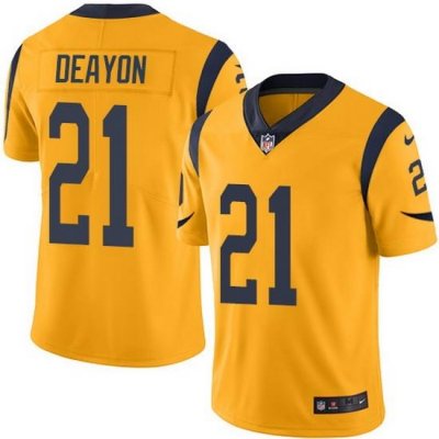 Nike Rams 21 Donte Deayon Gold Men Stitched NFL Limited Rush Jersey