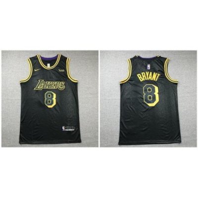 Lakers 8 Kobe Bryant Black Nike City Edition Swingman Jersey