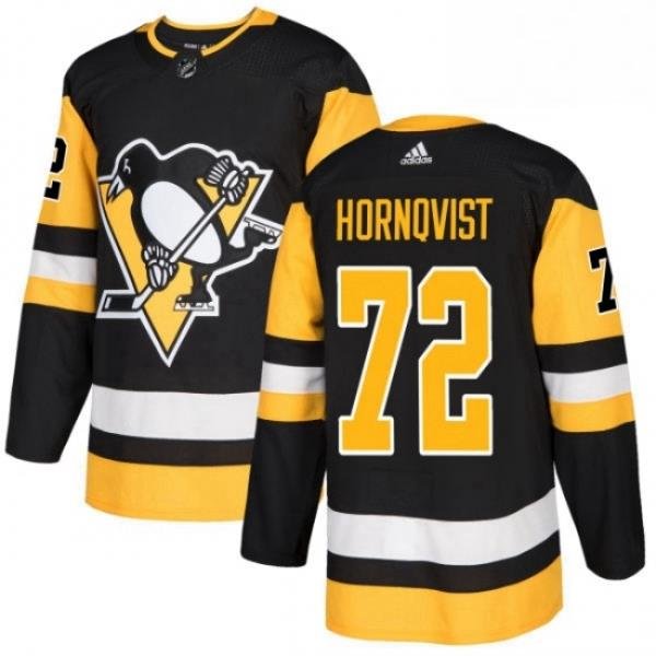 Mens Adidas Pittsburgh Penguins 72 Patric Hornqvist Premier Black Home NHL Jersey