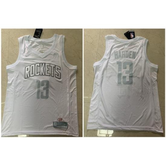 Rockets 13 James Harden White Nike Swingman MVP Jersey