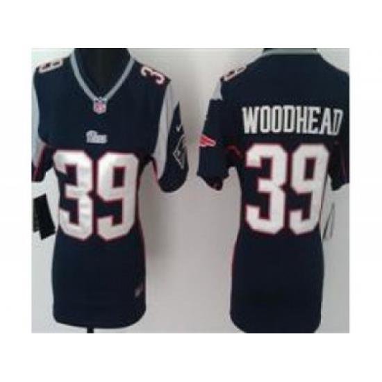 Nike Women NeW England Patriots #39 Danny Woodhead Blue Jerseys