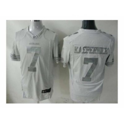 Nike san francisco 49ers 7 Colin Kaepernick White game Platinum NFL Jersey