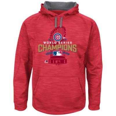 Men Chicago Cubs Scarlet 2016 World Series Champions Men Pullover Hoodie