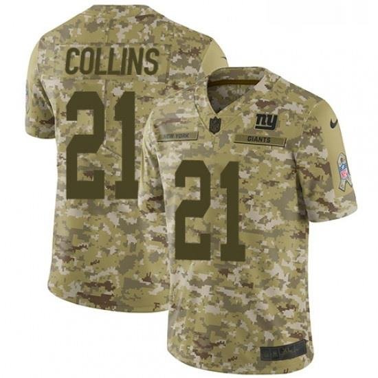 Youth Nike NeW York Giants 21 Landon Collins Limited Camo 2018 Salute to Service NFL Jersey