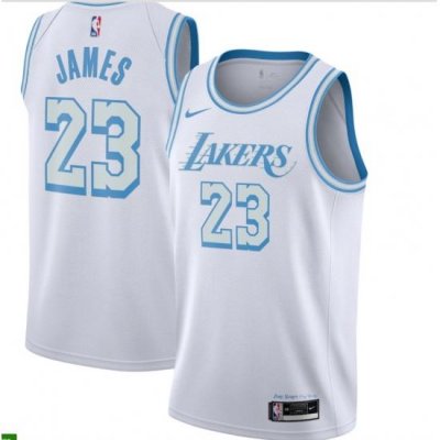 Men Los Angeles Lakers 23 Lebron James 2020 2021 City Edition Stitched NBA Jersey