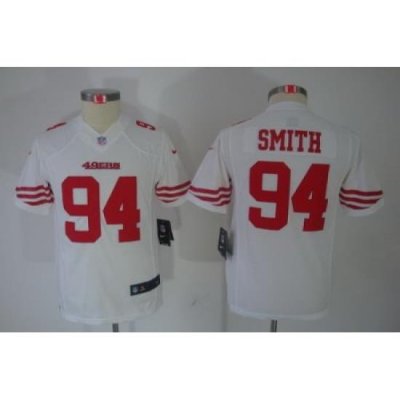 Youth Nike San Francisco 49ers #94 Smith White Limited Jerseys