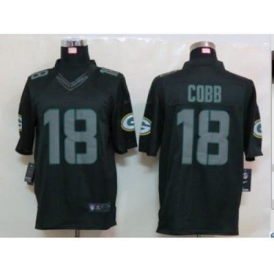 Nike Green Bay Packers 18 Randall Cobb Black Limited Impact Jersey