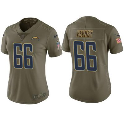 womens chargers dan feeney olive 2017 salute to service jersey