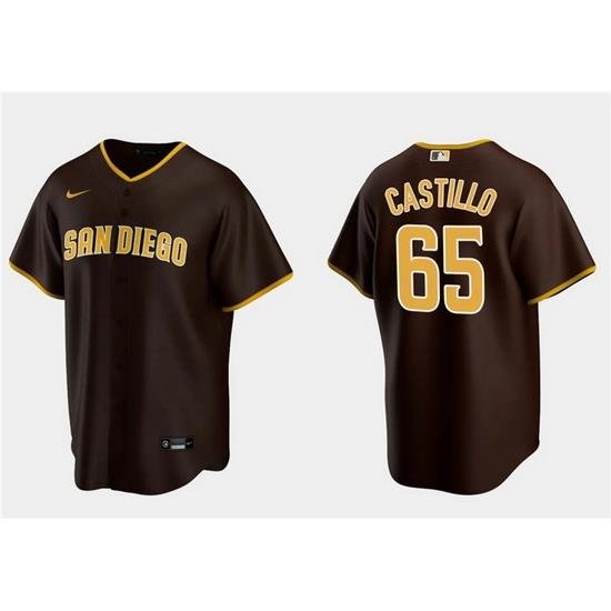 Men San Diego Padres 65 Jos E9 Castillo BroWn Cool Base Stitched Jersey