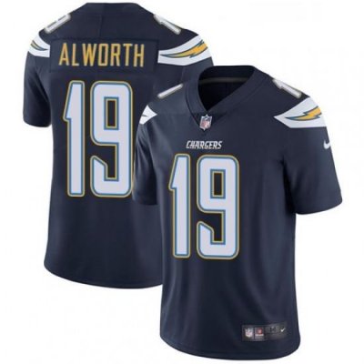 Youth Nike Los Angeles Chargers 19 Lance Alworth Elite Navy Blue Team Color NFL Jersey