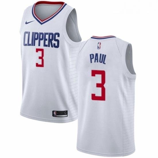 Youth Nike Los Angeles Clippers 3 Chris Paul Authentic White NBA Jersey Association Edition