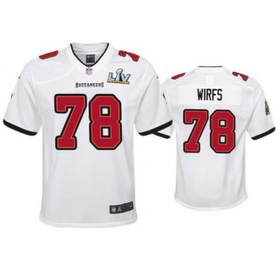 Youth Tristan Wirfs Buccaneers White Super Bowl Lv Game Jersey