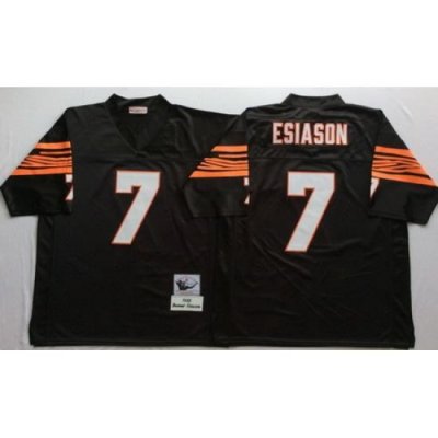 Bengals 7 Boomer Esiason Black Throwback Jersey